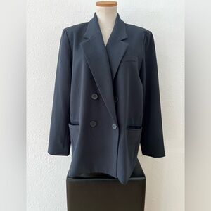 NWTs Maeve Anthropologie black double breasted blazer workwear 12P